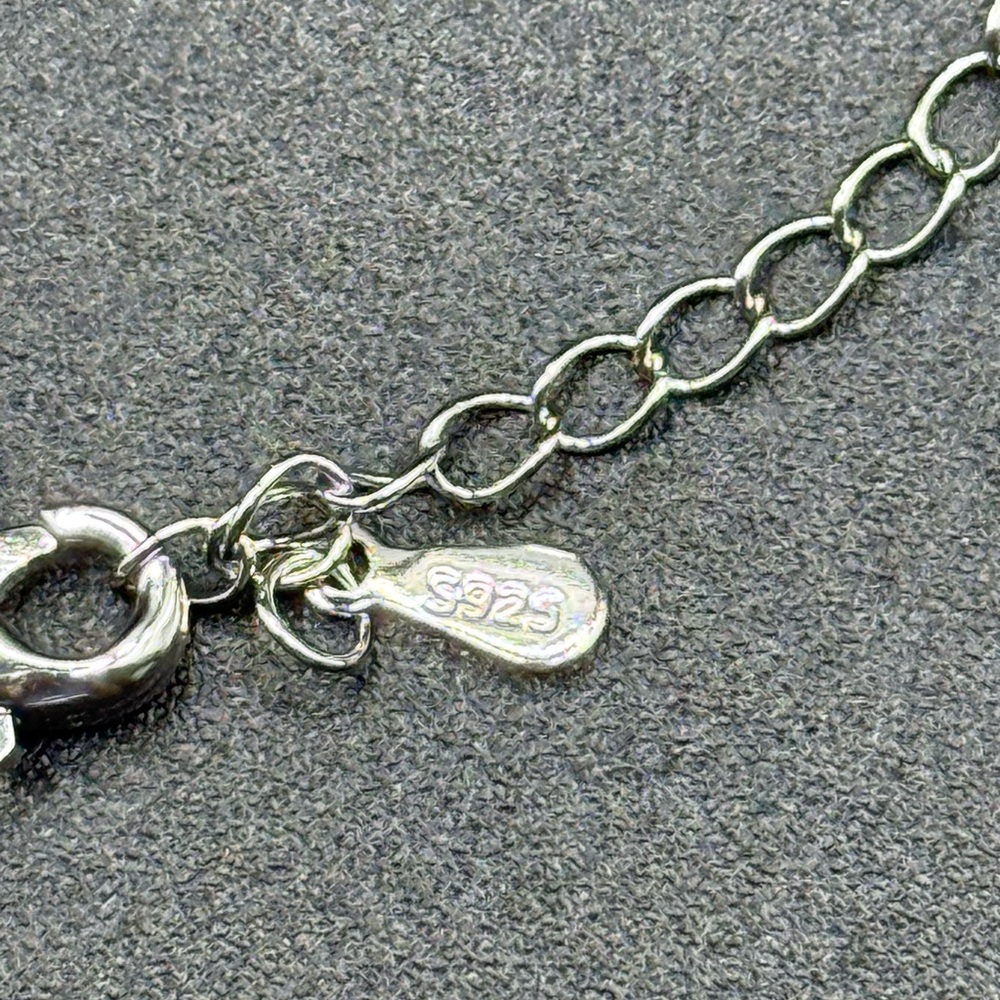 Elegant Sterling Silver Moissanite Pendant Necklace - Picture 10 of 11